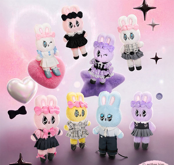 TOYZEROPLUS Esther Bunny Long Leg Sweetheart Plush Keychain Series 6Pack BOX รูปภาพ 1