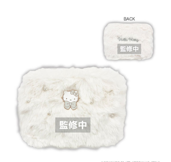 TCP Hello Kitty (Winter Ribbon) Fur Pouch White รูปภาพ 1