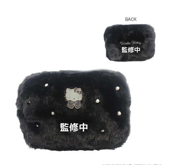 TCP Hello Kitty (Winter Ribbon) Fur Pouch Black
