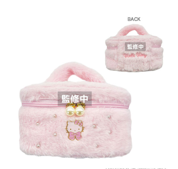 TCP Hello Kitty (Winter Ribbon) Fur Vanity Pouch Pink