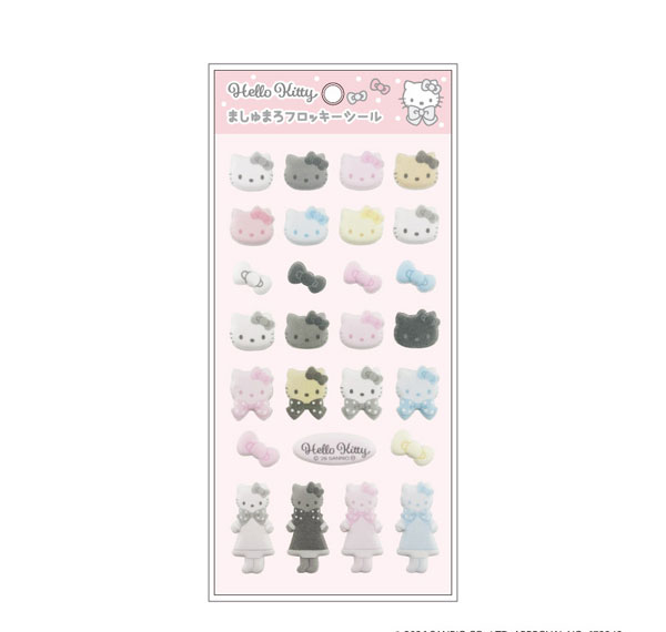 TCP Hello Kitty (Winter Ribbon) Marshmallow Flocked Sicker Hello Kitty