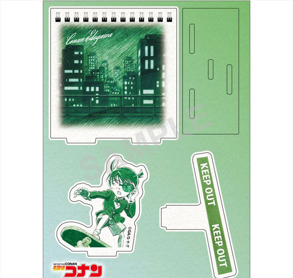 Zero-G Act Detective Conan Pencil Art Wooden Diorama Stand Collection Conan Edogawa image 1