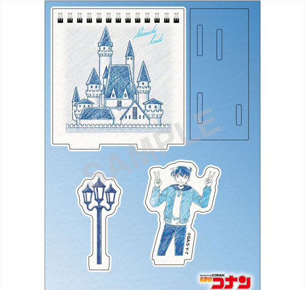 Zero-G Act Detective Conan Pencil Art Wooden Diorama Stand Collection Shinichi Kudo