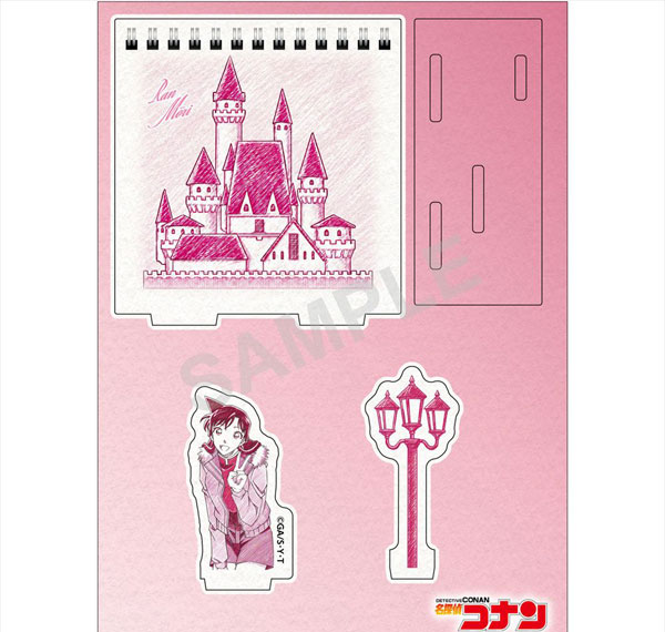 Zero-G Act Detective Conan Pencil Art Wooden Diorama Stand Collection Ran Mouri gambar 1