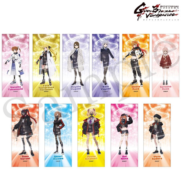 Re:write TV Anime "Magical Girl Lyrical Nanoha EXGV" Trading Long Tin Badge 11Pack BOX รูปภาพ 1