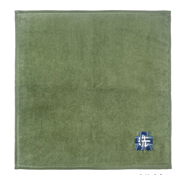 COSPA Girls und Panzer das Finale Oarai Girls High School Embroidery Hand Towel /SAGE GREEN gambar 1