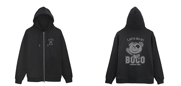 COSPA Girls und Panzer das Finale Boko Zip Hoodie /BLACK-XXL 图片 1
