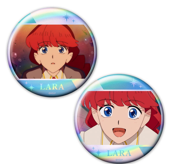 Azu Maker Goodbye, Lara Hologram Tin Badge 2pcs. Set Lara