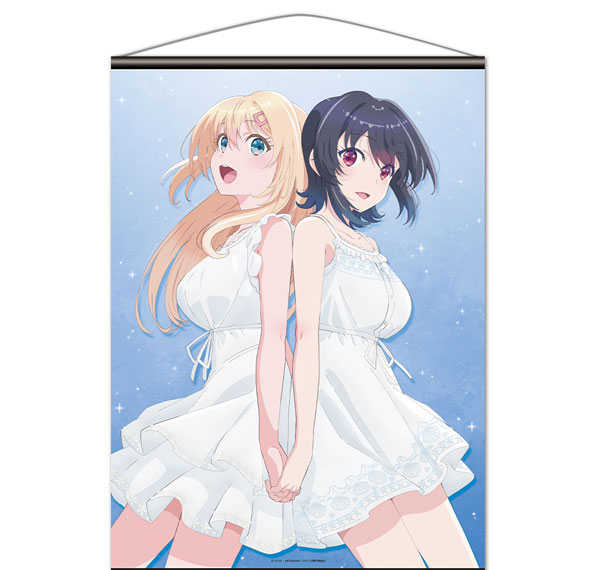 Azu Maker I Became Friends with the Second Cutest Girl in My Class B2 Wall Scroll Umi & Yuu gambar 1
