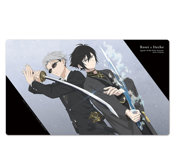 Azu Maker TV Anime "Agents of the Four Seasons Dance of Spring" Character Rubber Mat Rosei & Itecho image 1