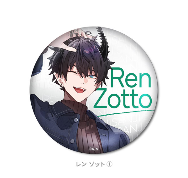Cyber Agent NIJISANJI EN Hologram Tin Badge Ren Zotto (1)