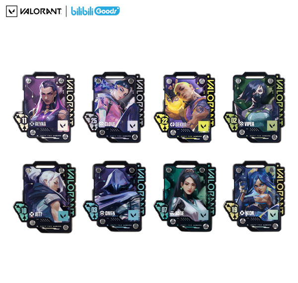 bilibili VALORANT Pin Badge 8Pack Complete BOX