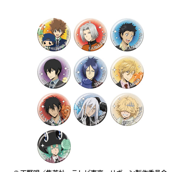 Ensky TV Anime "Reborn!" Glitter Shiny Tin Badge Collection 10Pack BOX 图片 1