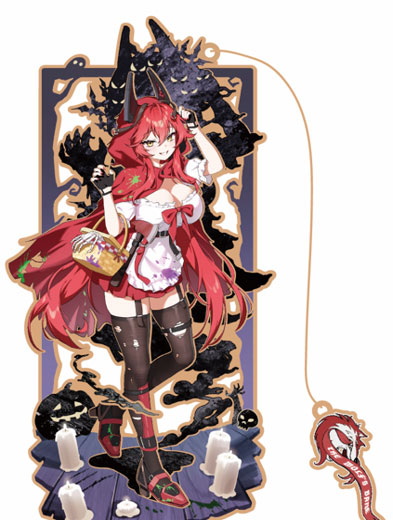 GNFTOYZ GODDESS OF VICTORY: NIKKE Halloween Little Red Riding Hood Metal Bookmark