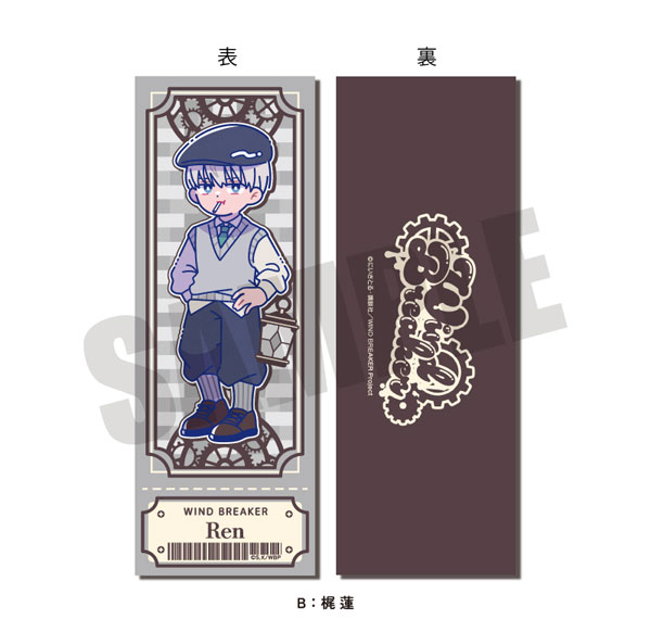 MENEGI TV Anime "WIND BREAKER" Nyutoro Birthday Goods Ren Kaji Collection Card B imagen 1