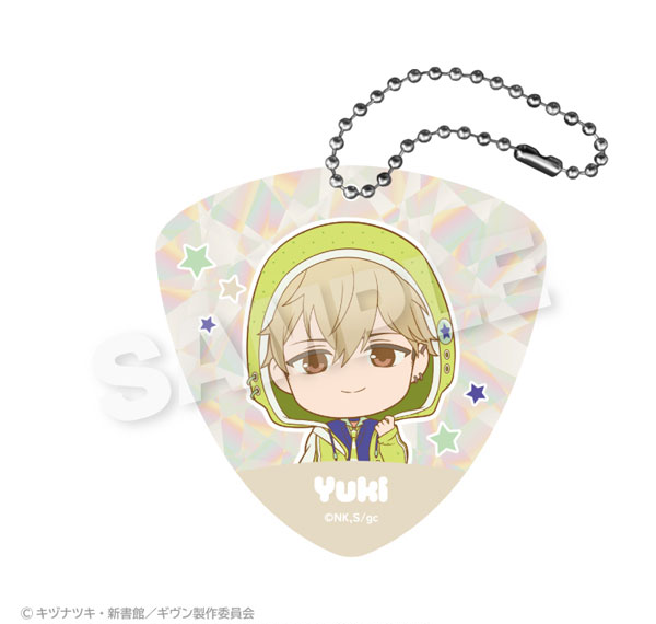 Stella Notes Given the Movie: To the Sea Pick-shaped Hologram Acrylic Keychain vivid Ver. Yuki Yoshida