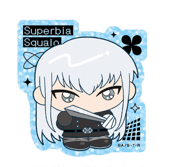 Ensky TV Anime "Reborn!" Puimaru Shiny Sticker 8. Superbi Squalo