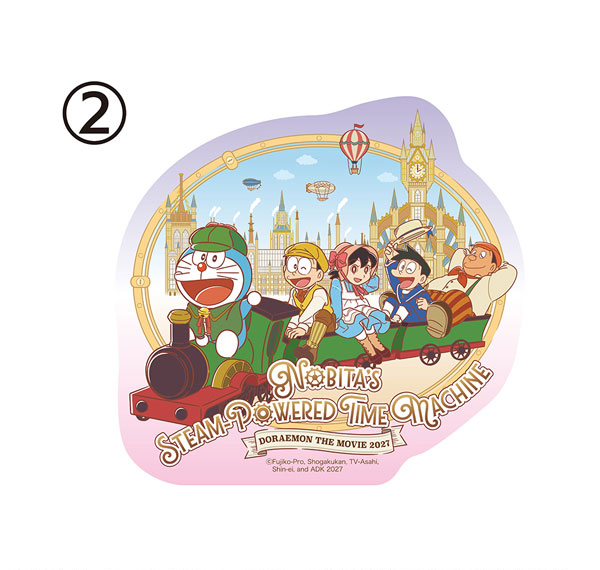 Ensky Movie Doraemon: Nobita's Steam-Powered Time Machine Diecut Sticker Mini (2) image 1