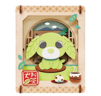 Ensky PAPER THEATER -Wood Style- Ochaken PT-W24 Ryoku Bild 1