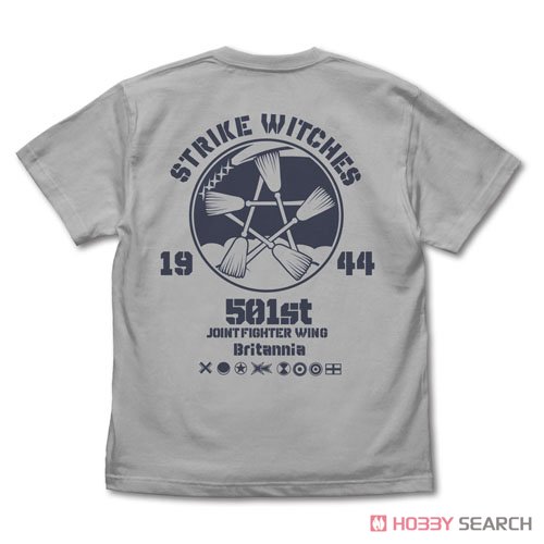 Cospa 501st Joint Fighter Wing Strike Witches Road to Berlin Strike Witches Emblem T-shirt Light Gray S รูปภาพ 2