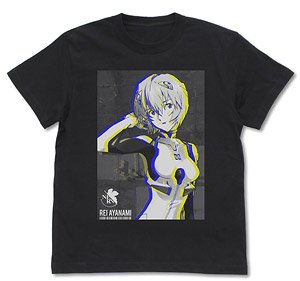 Cospa Evangelion Rei Ayanami Graphic T-Shirts Black XL (Anime Toy)