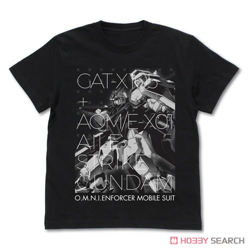Cospa Mobile Suit Gundam SEED Aile Strike Gundam เสื้อยืดสีดำ XL (ของเล่นอนิเมะ) รูปภาพ 2