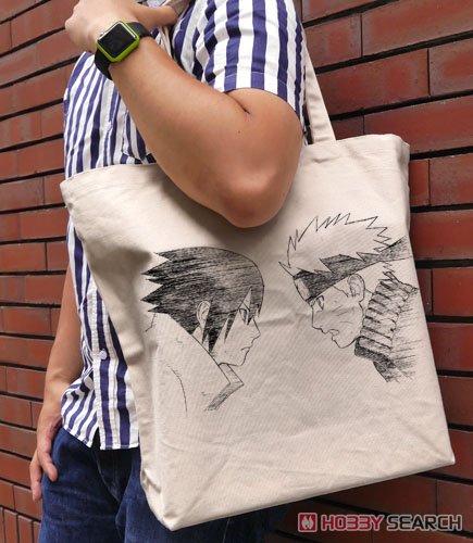 Cospa Naruto:Shippuden Narutio &amp; Sasuke Large Tote Natural (Anime Toy) gambar 3