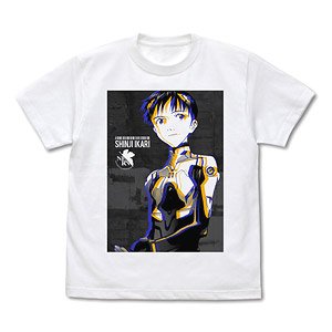 Cospa Evangelion Shinji Ikari Graphic T-Shirts White XL (Anime Toy)