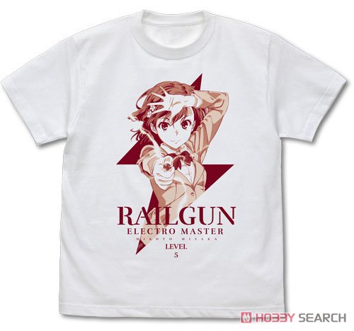 Cospa A Certain Scientific Railgun T Mikoto Misaka T-Shirt Ver.2.0 White XL (Anime Toy) image 2