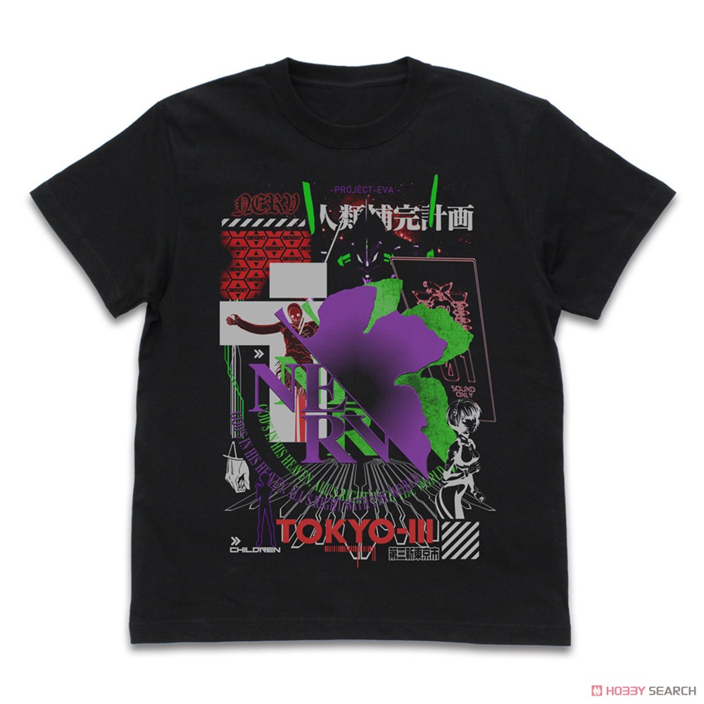 Cospa Evangelion NERV Acid Graphics T-Shirt Black XL Bild 2