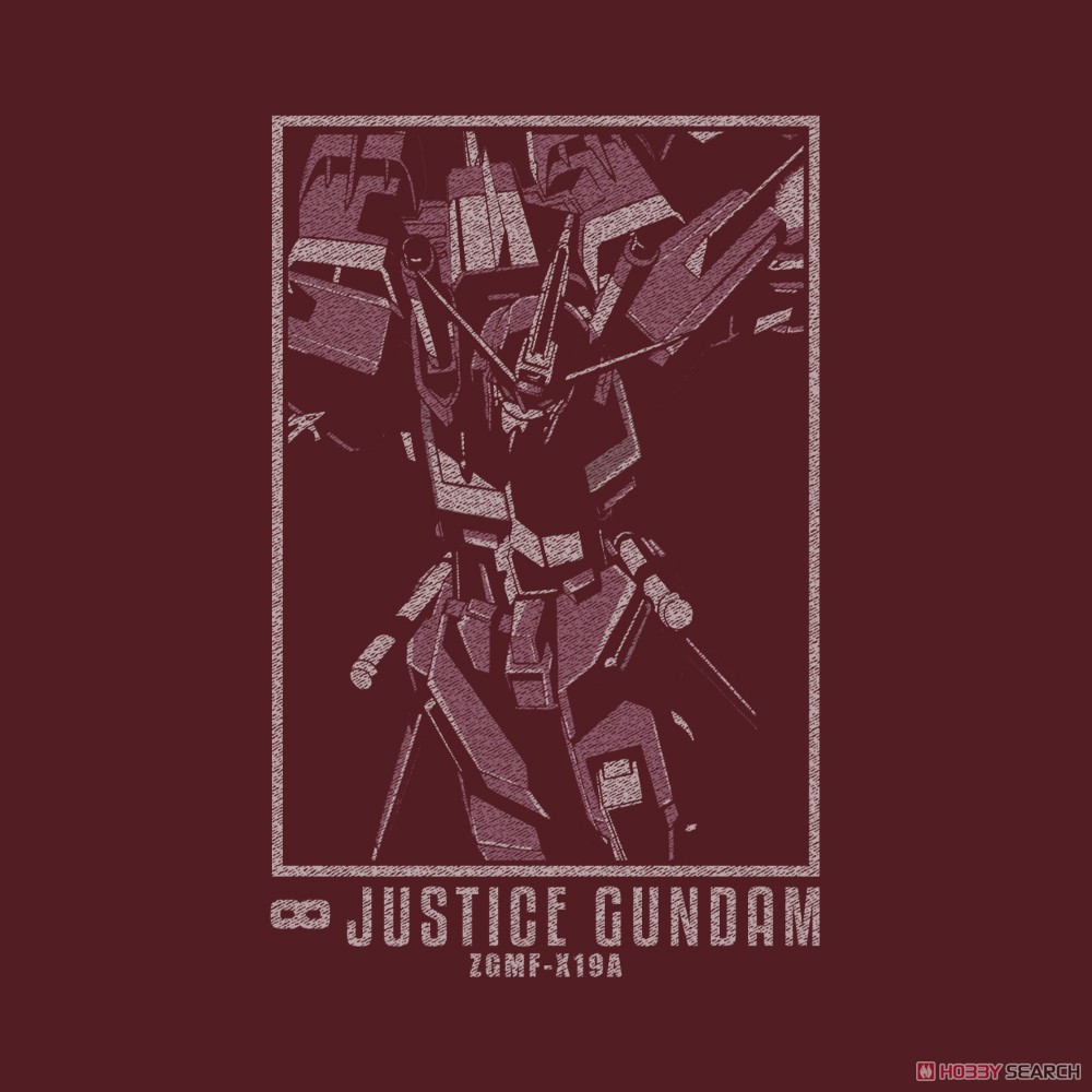Cospa Mobile Suit Gundam SEED Destiny Infinite Justice Gundam T-Shirt Burgundy L (Anime Toy) image 3