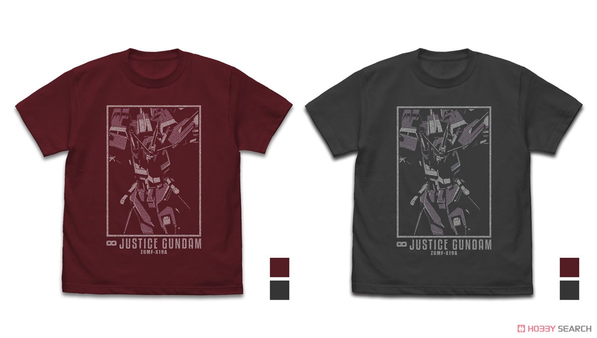 Cospa Mobile Suit Gundam SEED Destiny Infinite Justice Gundam T-Shirt Burgundy L (Anime Toy) image 4