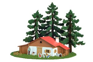 Plum Anitecture: 06 Heidi's House (Alm Mountain Lodge) Paper Kit (Model Train)