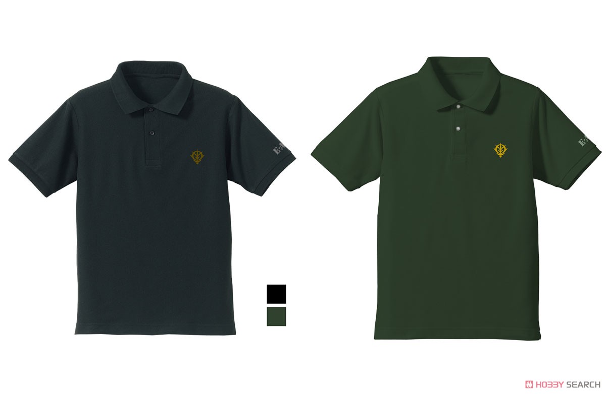 Cospa Mobile Suit Gundam Zeon E.A.F. Embroidery Polo-Shirt British Green L (Anime Toy) image 6