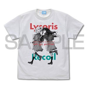 Cospa Lycoris Recoil Chisato &amp; Takina T-Shirt White XL รูปภาพ 1