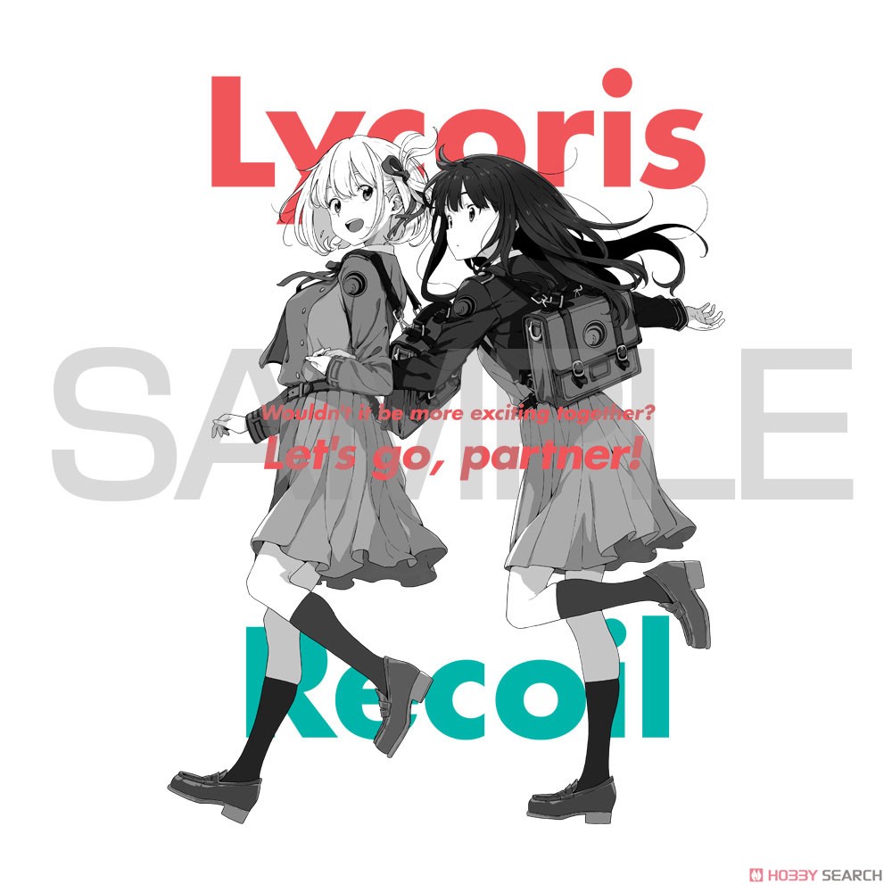 Cospa Lycoris Recoil Chisato &amp; Takina T-Shirt White XL รูปภาพ 3