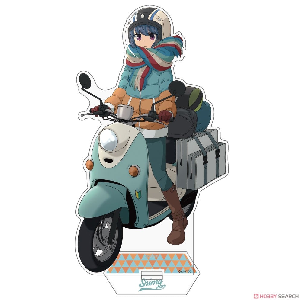 Cospa [Laid-Back Camp] Rin Shima &amp; Scooter Acrylic Stand (Large) รูปภาพ 2