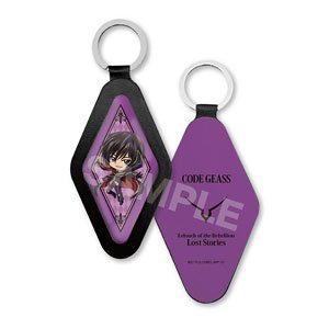 CS. Front Code Geass Lelouch of the Rebellion Lost Stories Leather Key Ring 01 Lelouch (Mini Chara) (Anime Toy)