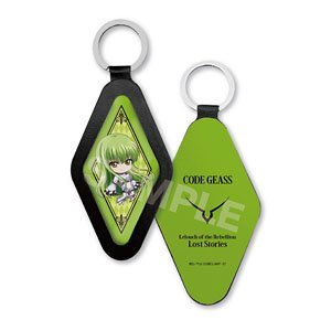 CS. Front Code Geass Lelouch of the Rebellion Lost Stories Leather Key Ring 02 C.C. (Mini Chara) (Anime Toy)