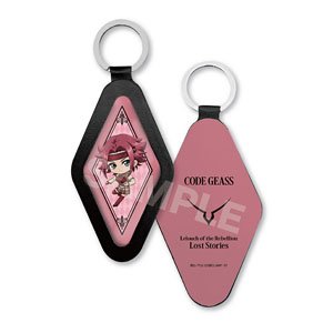 CS. Front Code Geass Lelouch of the Rebellion Lost Stories Leather Key Ring 04 Kallen (Mini Chara) (Anime Toy)