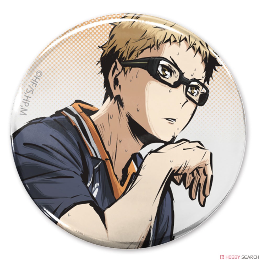 Cospa Haikyu!! Kei Tsukishima 65mm Can Badge Fighting Spirit for Victory Ver. (Anime Toy) 图片 2