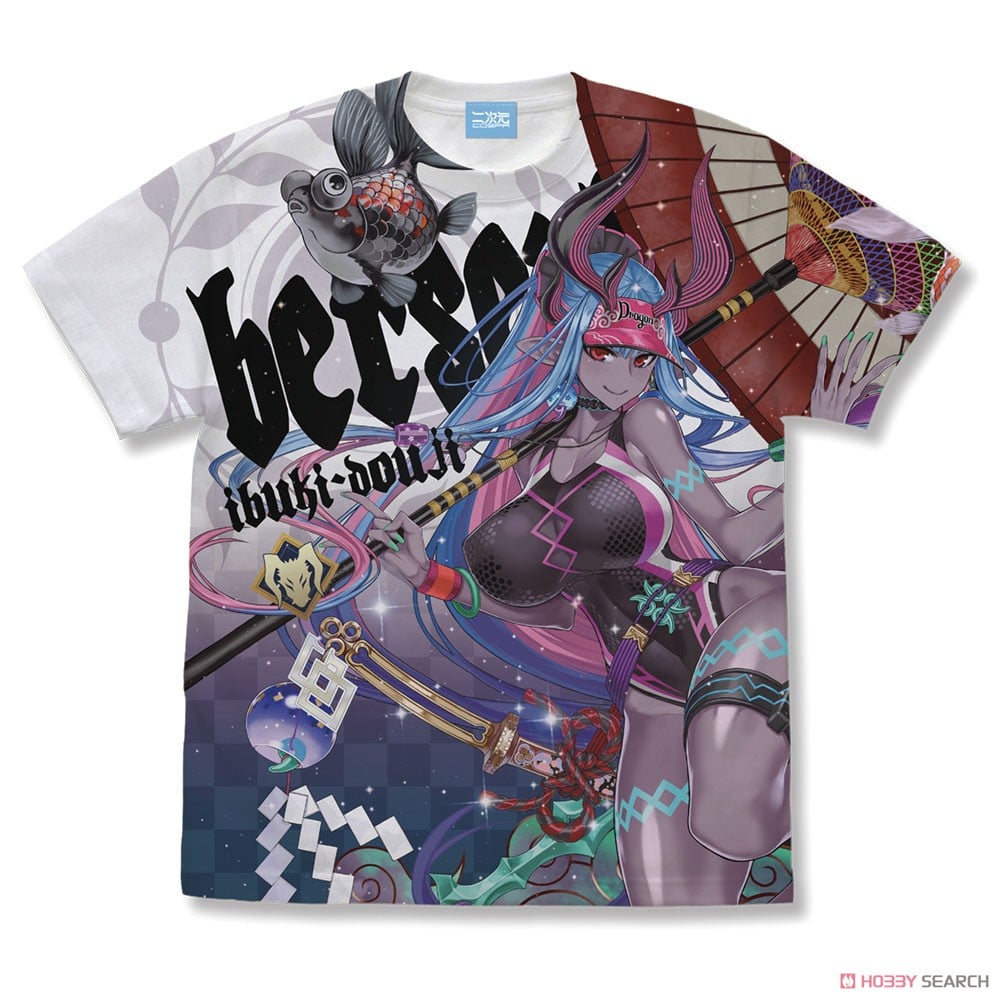 Cospa Fate/Grand Order Berserker/Ibuki Doji Full Graphic T-Shirt White M รูปภาพ 2