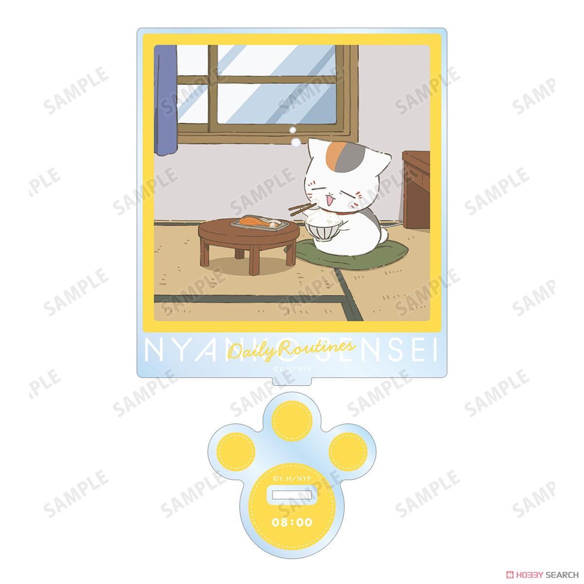 arma bianca Natsume`s Book of Friends [Especially Illustrated] 8AM Nyanko-sensei Nyanko-sensei`s Daily Routionaly Ver. Big Acrylic Stand (Anime Toy) รูปภาพ 3