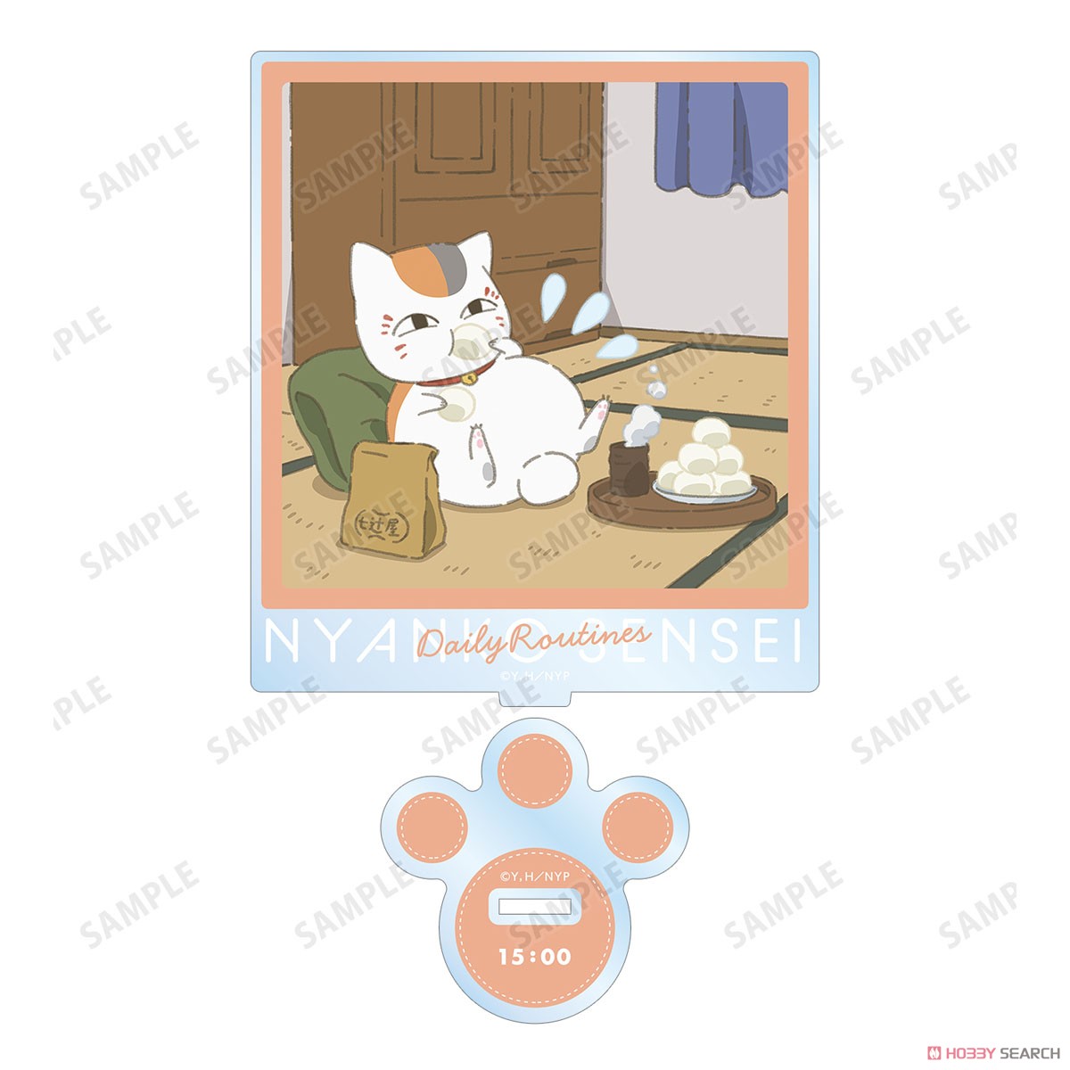 arma bianca Natsume`s Book of Friends [Especially Illustrated] 3PM Nyanko-sensei Nyanko-sensei`s Daily Routionaly Ver. Big Acrylic Stand (Anime Toy) รูปภาพ 3