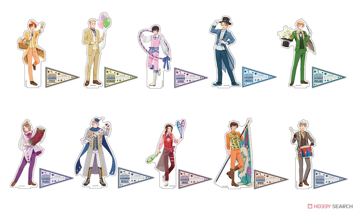 Medicos Entertainment Animation [Hetalia: World Stars] [Especially Illustrated] Big Acrylic Stand [Circus Ver.] (4) USA Bild 4
