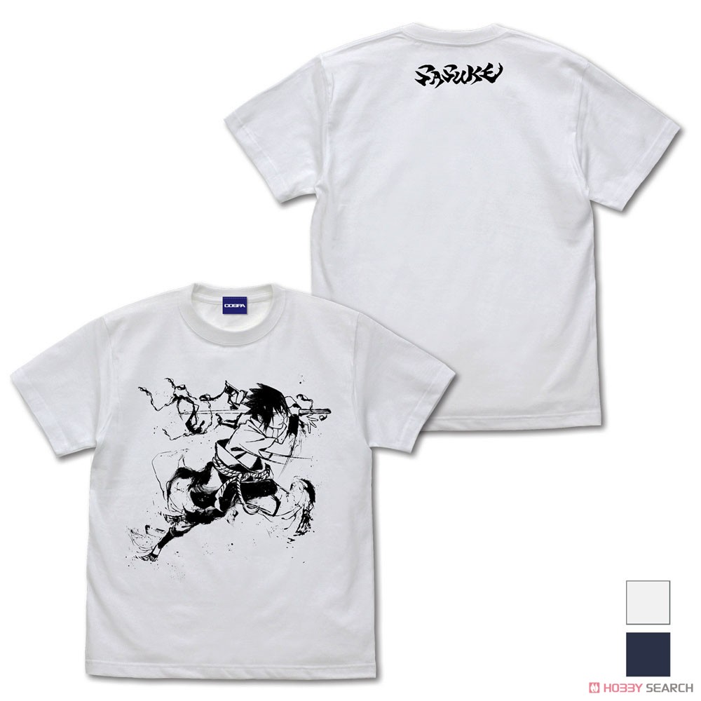 Cospa Naruto: Shippuden Sasuke T-Shirt Sumi Illust Ver. White L (Anime Toy) Bild 2