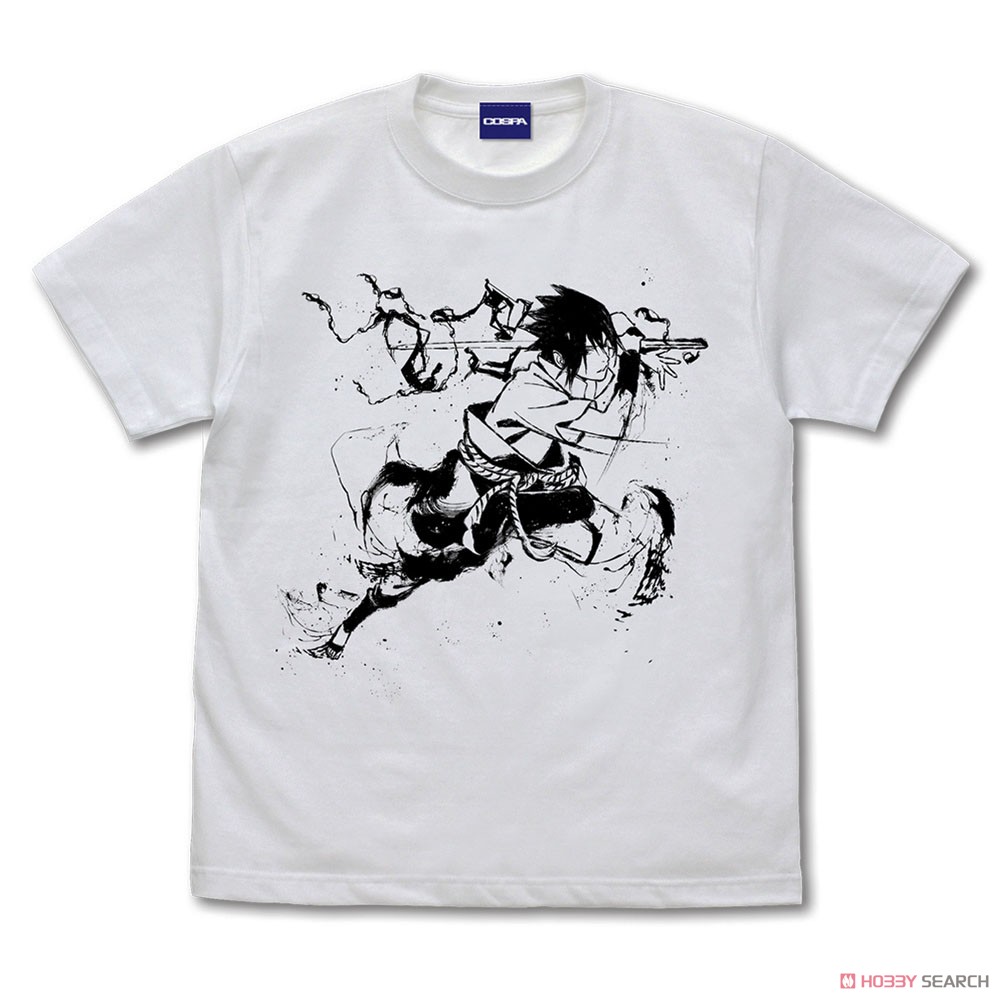 Cospa Naruto: Shippuden Sasuke T-Shirt Sumi Illust Ver. White L (Anime Toy) Bild 3
