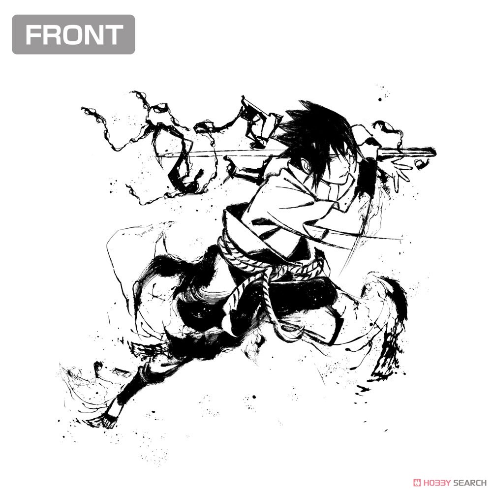 Cospa Naruto: Shippuden Sasuke T-Shirt Sumi Illust Ver. White L (Anime Toy) Bild 5