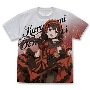 Cospa Date A Live V Kurumi Tokisaki Full Graphic T-Shirt New Spirit Ver. White L (Anime Toy) image 1
