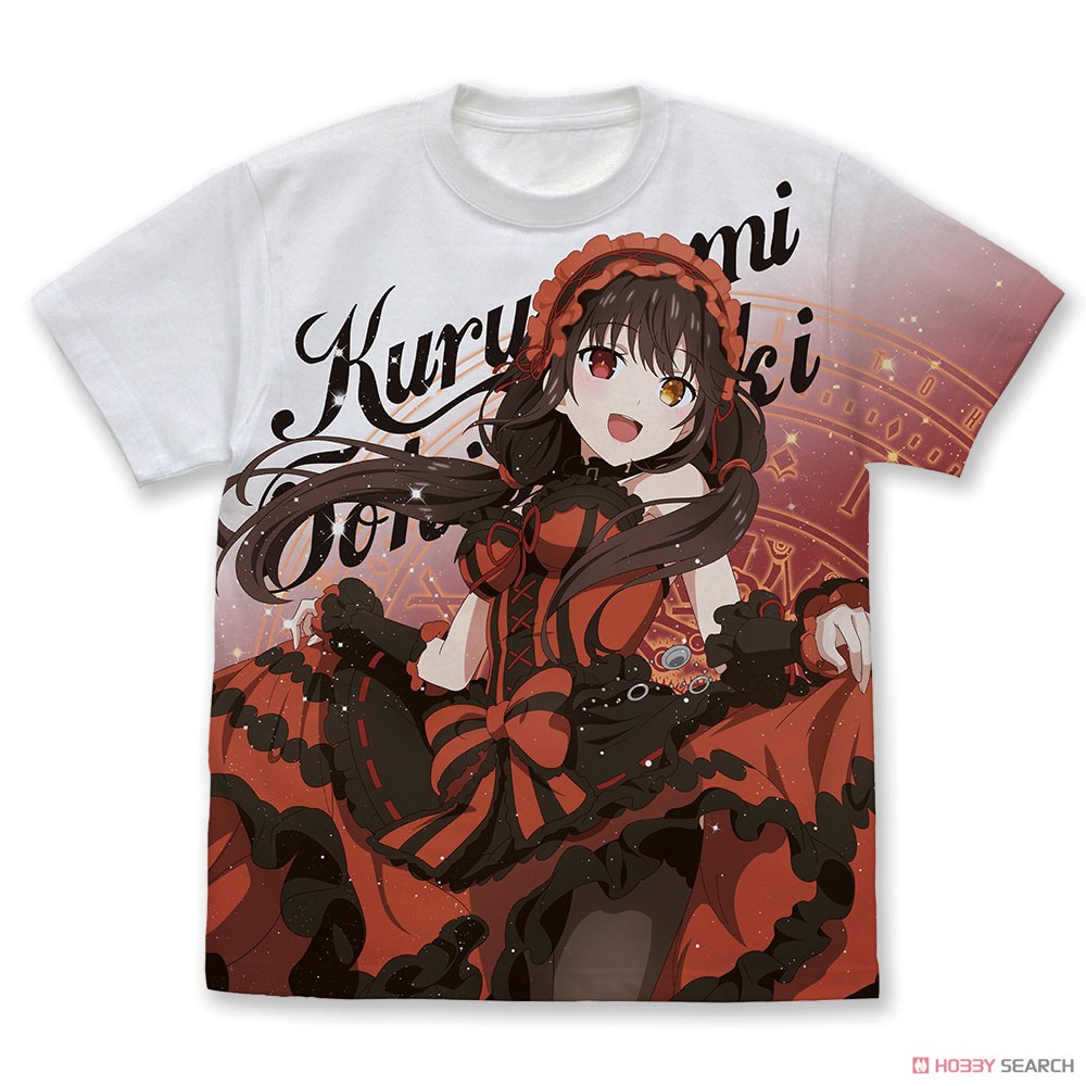 Cospa Date A Live V Kurumi Tokisaki Full Graphic T-Shirt New Spirit Ver. White L (Anime Toy) image 2